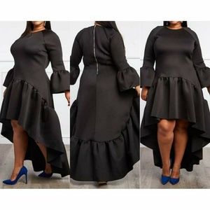 ** SOLD OUT ** BLACK HI-LOW DRESS